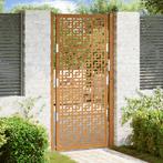 vidaXL Poort met kruisontwerp 105x205 cm weervast staal, Tuin en Terras, Verzenden, Nieuw