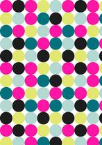 Inpakpapier Cadeaupapier met gekleurde Neon Stippen -, Ophalen of Verzenden, Nieuw, Overige typen
