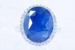 Zonder minimumprijs - Ring Platina - 18.68ct. tw. Saffier -, Sieraden, Tassen en Uiterlijk, Ringen, Nieuw