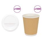 vidaXL Papieren koffiekopjes met deksel 1000 st 8oz 200 ml, Huis en Inrichting, Keuken | Servies, Verzenden, Nieuw