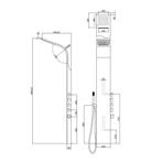 Douchepaneel Best Design Bridel Thermostatisch 160 x 22 cm, Doe-het-zelf en Verbouw, Ophalen of Verzenden, Nieuw