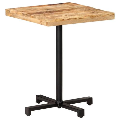 vidaXL Bistrotafel vierkant 60x60x75 cm ruw mangohout, Huis en Inrichting, Tafels | Eettafels, Nieuw, Verzenden