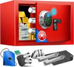 Kluis met cijferslot - Met sluitel - Elektronisch - 20x31x20, Huis en Inrichting, Brandblussers en Brandkasten, Verzenden, Zo goed als nieuw