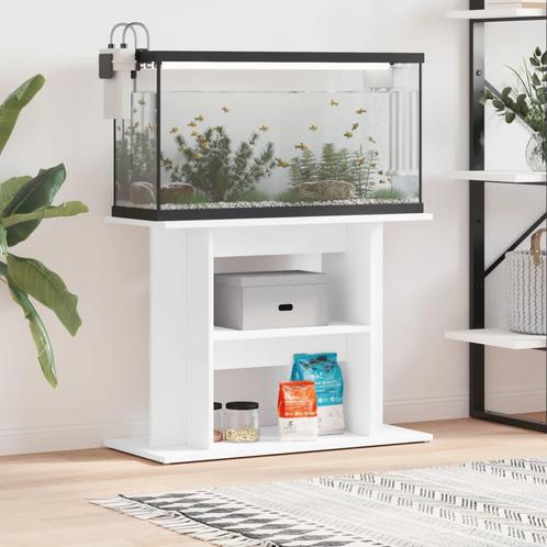 vidaXL Aquariumstandaard 80x35x60 cm bewerkt hout wit, Dieren en Toebehoren, Overige Dieren-accessoires, Nieuw, Verzenden
