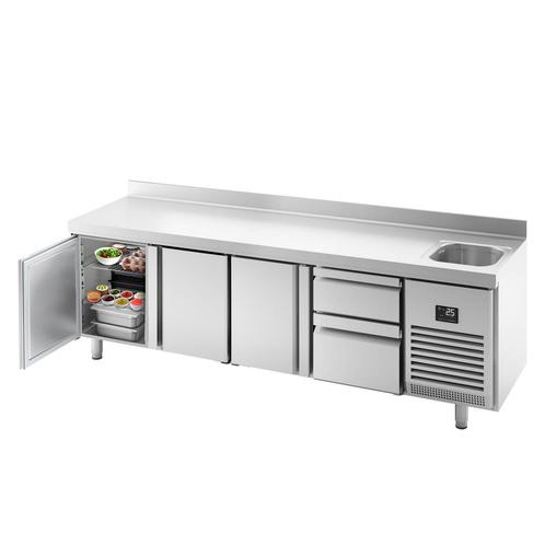 GGM Gastro | Koelwerkbank Premium PLUS - 2452x700mm - met 1, Zakelijke goederen, Horeca | Meubilair en Inrichting, Verzenden
