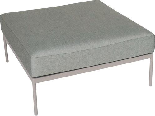 Stern Coco Lounge Poef Aluminium greige inclusief Kussen -, Huis en Inrichting, Krukjes, Ophalen of Verzenden