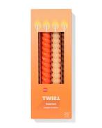 HEMA Lange huishoudkaars Ø2.2x25cm gedraaid roze-oranje - 4, Huis en Inrichting, Verzenden, Nieuw