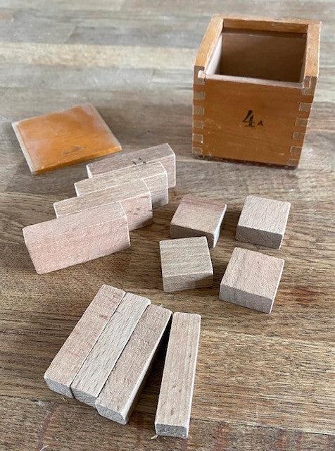 Houten blokjes in houten doosje 4A, Boeken, Schoolboeken, Nieuw, Verzenden