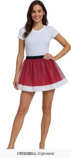 Kerst Tutu Rood Met Wit, Verzenden, Nieuw, Feestartikel