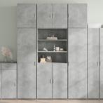 vidaXL buffetkast 80x42,5x249 cm bewerkt hout betongrijs, Minder dan 50 cm, Verzenden, 75 cm of meer, Nieuw