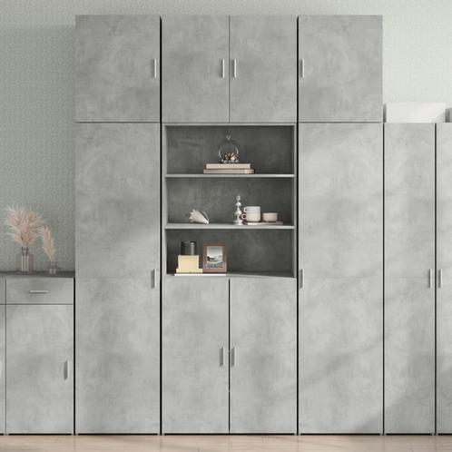 vidaXL buffetkast 80x42,5x249 cm bewerkt hout betongrijs, Huis en Inrichting, Kasten | Buffetkasten, 75 cm of meer, Nieuw, Overige houtsoorten
