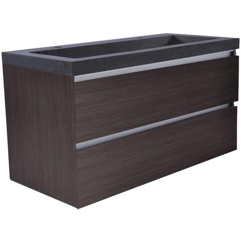 Wiesbaden Vision Onderkast Met 2 Laden - 100x46cm - Houtnerf, Huis en Inrichting, Badkamer | Badkamermeubels, Nieuw, Ophalen of Verzenden