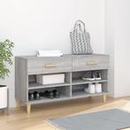 vidaXL Schoenenkast 102x35x55 cm bewerkt hout grijs sonoma, Huis en Inrichting, Verzenden, Nieuw