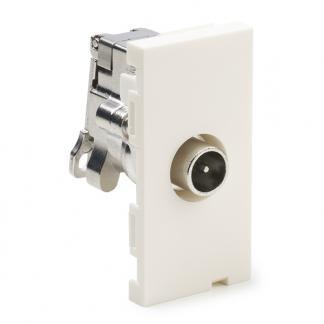 IEC insert module voor RJ45 wandcontactdoos Technetix, Computers en Software, Pc- en Netwerkkabels, Nieuw, Verzenden