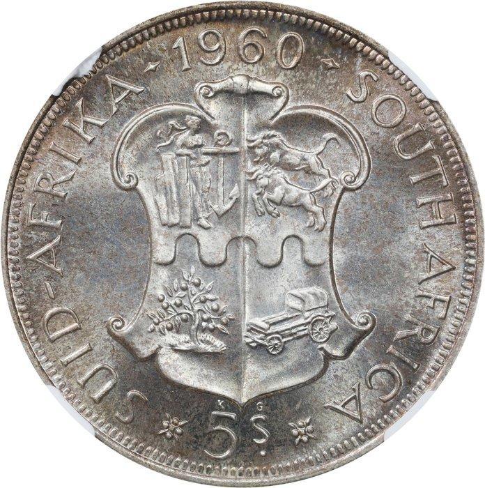 Zuid-Afrika. 5 Shillings 1960 - NGC PL66, Postzegels en Munten, Munten | Europa | Niet-Euromunten
