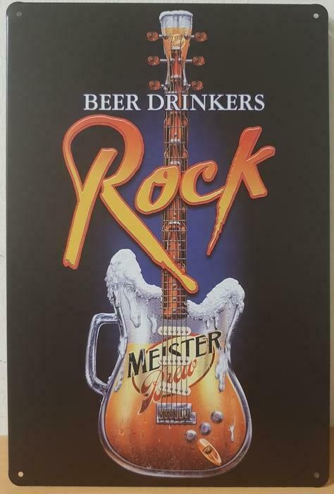 Beer drinkers rock reclamebord, Verzamelen, Merken en Reclamevoorwerpen, Nieuw, Verzenden