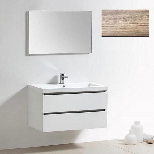 Badkamermeubelset Sanilux Trendline 100x47x50 cm 1 Kraangat, Doe-het-zelf en Verbouw, Sanitair, Bad, Nieuw, Ophalen of Verzenden
