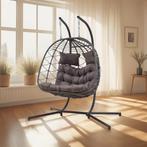Dubbele hangstoel Skense met standaard grijs 198x156x98 cm [, Verzenden, Nieuw