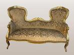 Sofa - Verguld hout, Walnoot - Louis Philippe Gouden Bank /
