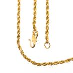 22 Krt. Gouden gedraaide schakel ketting | 49,5 cm, Ophalen of Verzenden, Gebruikt, Overige kleuren, Goud