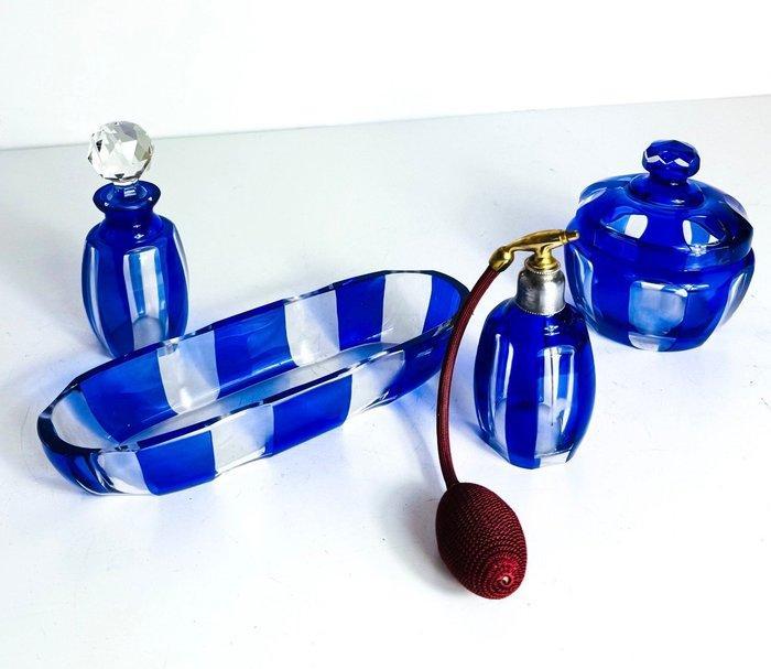 Parfumfles - Glas, Kristal - Parfumerset, Antiek en Kunst, Kunst | Designobjecten