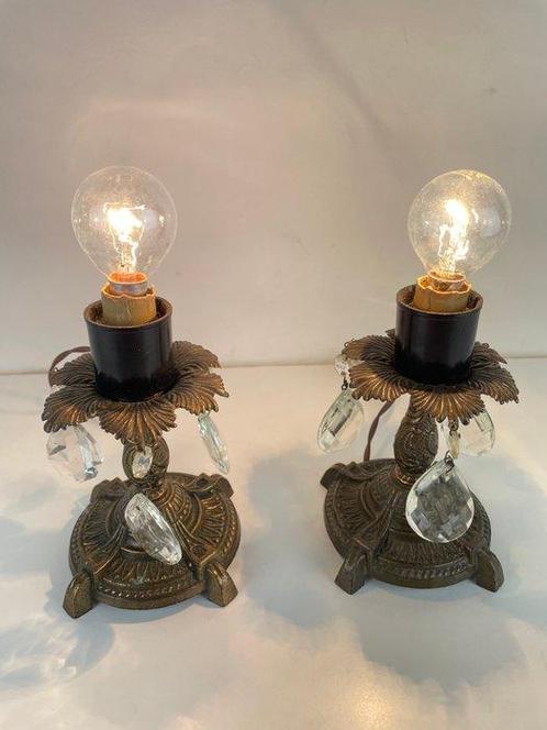 Lamp (2) - Paar gemodificeerde lampvormige kandelaars -, Antiek en Kunst, Curiosa en Brocante