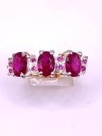 Zonder minimumprijs - Ring - 9 kt. Geel goud, Zilver Robijn, Nieuw