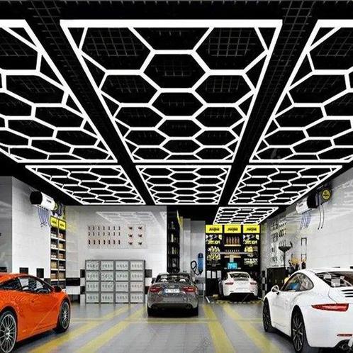Hexagon LED verlichting honinggraat, Doe-het-zelf en Verbouw, Bouwverlichting, Lamp, Nieuw, 200 tot 500 watt