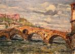 Giovanni Giulio Maria Depetris (1890-1940) - Ponte Pietra a, Antiek en Kunst, Kunst | Schilderijen | Klassiek