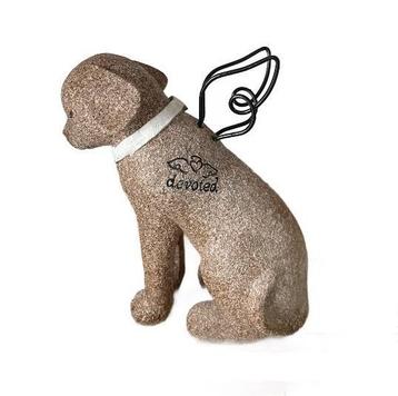 Beeldje hond bij overlijden, gedenkbeeldje rouw gedenksteen beschikbaar voor biedingen
