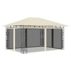 vidaXL Prieel met klamboe 180 g/m² 4x3x2,73 m crème, Tuin en Terras, Verzenden, Nieuw