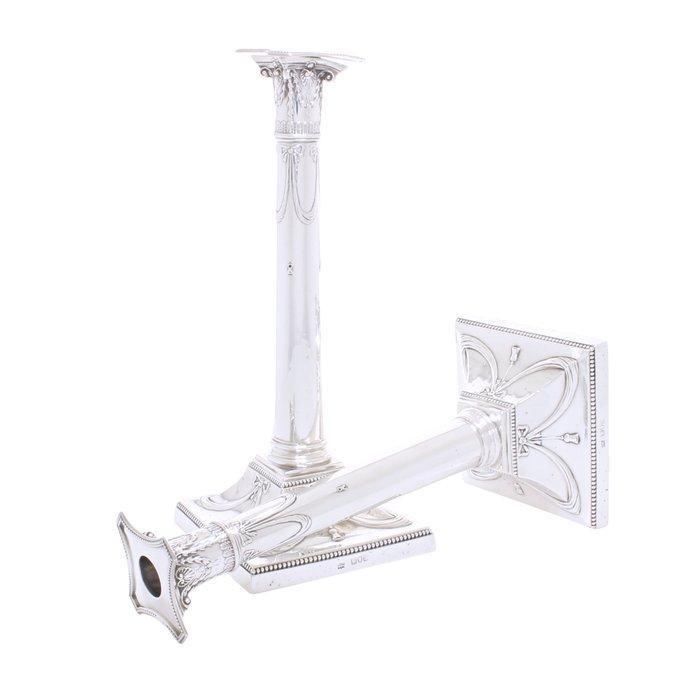 Mappin & Webb Ltd - Kaarsenhouder (2) - .925 zilver - 31 cm, Antiek en Kunst, Antiek | Goud en Zilver