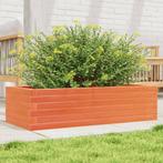 vidaXL Plantenbak 90x40x23 cm massief grenenhout wasbruin, Tuin en Terras, Verzenden, Nieuw, Hout