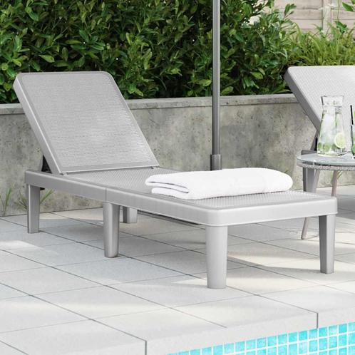 vidaXL Ligbed in 4 standen verstelbaar 155,5x57x28 cm, Tuin en Terras, Ligbedden, Nieuw, Verzenden