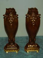 Grande paire de vase en bronze Bacchus (1850-1900) - Vaas, Antiek en Kunst