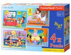 4 Delige puzzel set Ik hou van mijn baan Castorland B-041022, Hobby en Vrije tijd, Ophalen of Verzenden, Nieuw, Overige typen
