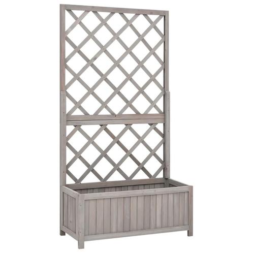 vidaXL Latwerkplantenbak 70x30x135 cm massief vurenhout, Tuin en Terras, Bloembakken en Plantenbakken, 60 tot 100 cm, Nieuw, Hout
