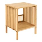 Nachtkast Varde 50x38,5x33 cm set van 2  bamboe [en.casa], Huis en Inrichting, Tafels | Bijzettafels, Verzenden, Nieuw