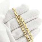 Gouden fantasie schakel armband | 19 cm (gouden armband), Sieraden, Tassen en Uiterlijk, Armbanden, Ophalen of Verzenden, Gebruikt