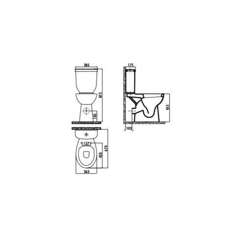 Toiletpot Staand Boss & Wessing Mala Verhoogd Onder, Doe-het-zelf en Verbouw, Sanitair, Ophalen of Verzenden