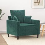 Fluweel Fauteuil 60cm Donkergroen | OP=OP | Perfecte Lees..., Nieuw, 75 tot 100 cm, Ophalen of Verzenden, 75 tot 100 cm