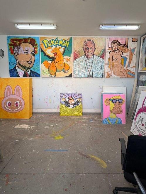 Dillon Boy (1979) - Mr Monopoly Pop Art Painting x Alec, Antiek en Kunst, Kunst | Schilderijen | Modern