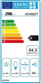ETNA AO460ZT Onderbouw Afzuigkap 60CM - ZWART geschikt voor, Ophalen of Verzenden, Gebruikt