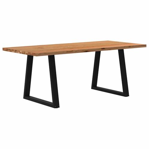 vidaXL Eettafel rechthoekig 200x90x74 cm massief eikenhout, Huis en Inrichting, Tafels | Eettafels, Nieuw, Verzenden