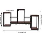 Wand Wijnrek Hout en Metaal– 106 cm Flessenrek met Glashoude, Huis en Inrichting, Woonaccessoires | Wijnrekken, Verzenden, Nieuw