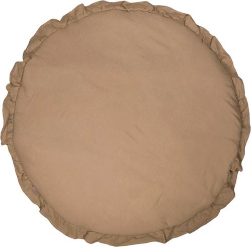 MamaLoes Soft Cotton Ruffle Nougat 90 cm Rond Boxkleed, Kinderen en Baby's, Boxen, Nieuw, Verzenden