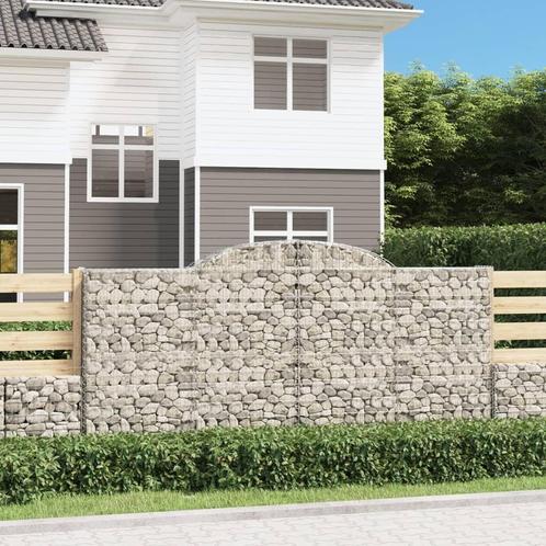 vidaXL Schanskorven 11 st gewelfd 300x50x140/160 cm ijzer, Tuin en Terras, Bloembakken en Plantenbakken, 100 cm of meer, Nieuw