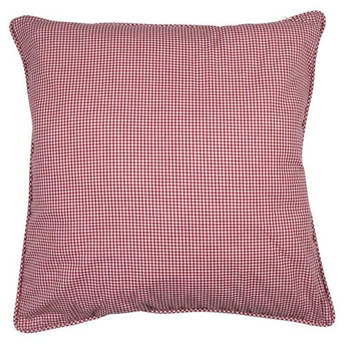 kussen katoen donker rood ruit 55x55cm, Huis en Inrichting, Woonaccessoires | Overige, Verzenden