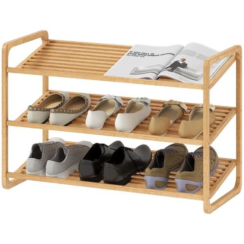 TRUUSK Bamboe Schoenenrek - 3-traps Ontwerp - 30 Kg Draagver, Huis en Inrichting, Kasten | Boekenkasten, Nieuw, Verzenden