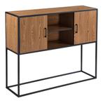 Commode Motala 90x108,5x30 cm houtkleurig en zwart, Verzenden, Nieuw